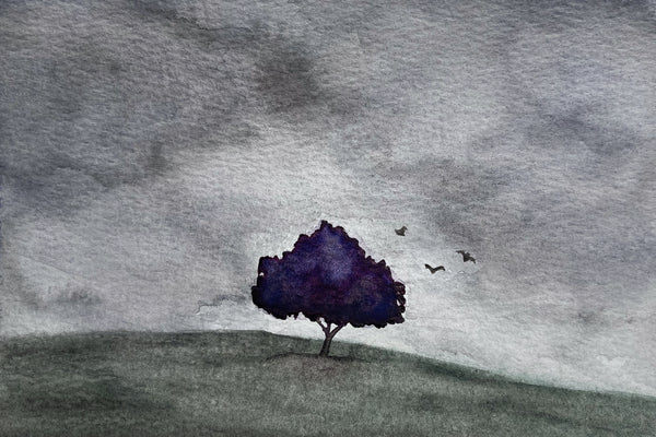 Stormy Skies - Watercolor Postcard | Reconnect Club Artwork