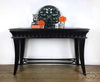 Black sofa / console table with glass top