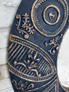 Hand Painted Blue and Rose Gold Mirror