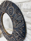 Hand Painted Blue and Rose Gold Mirror