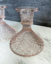 Westmoreland English Hobnail Candlesticks in Pink