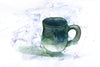 Water color painting of a green mug