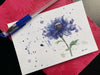 Blue Chrysanthemum - Watercolor Postcard | Reconnect Club Artwork