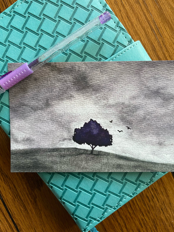 Stormy Skies - Watercolor Postcard | Reconnect Club Artwork