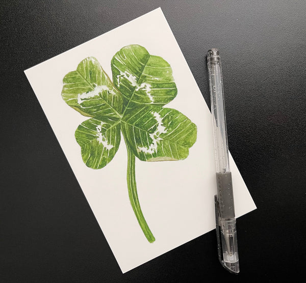 Lucky Clover - Watercolor Postcard | Reconnect Club Artwork