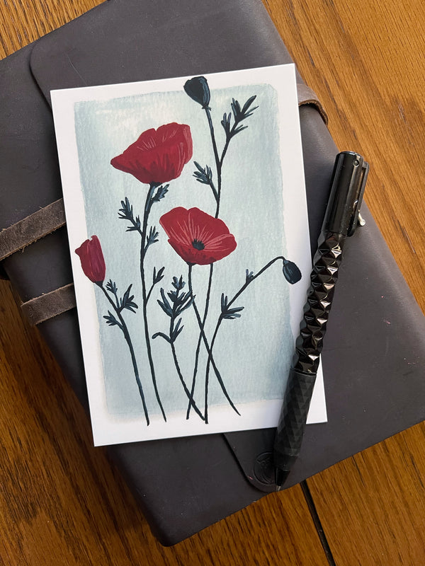 Poppies - Watercolor Postcard | Reconnect Club Artwork