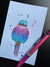 Lilac Breasted Roller (Blue Background) - Watercolor Postcard | Reconnect Club Artwork