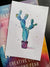 Vibrant Potted Cactus - Watercolor & Ink Postcard | Reconnect Club Artwork
