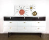MCM Dresser in bright white and java stain
