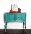Turquoise server with coral hardware