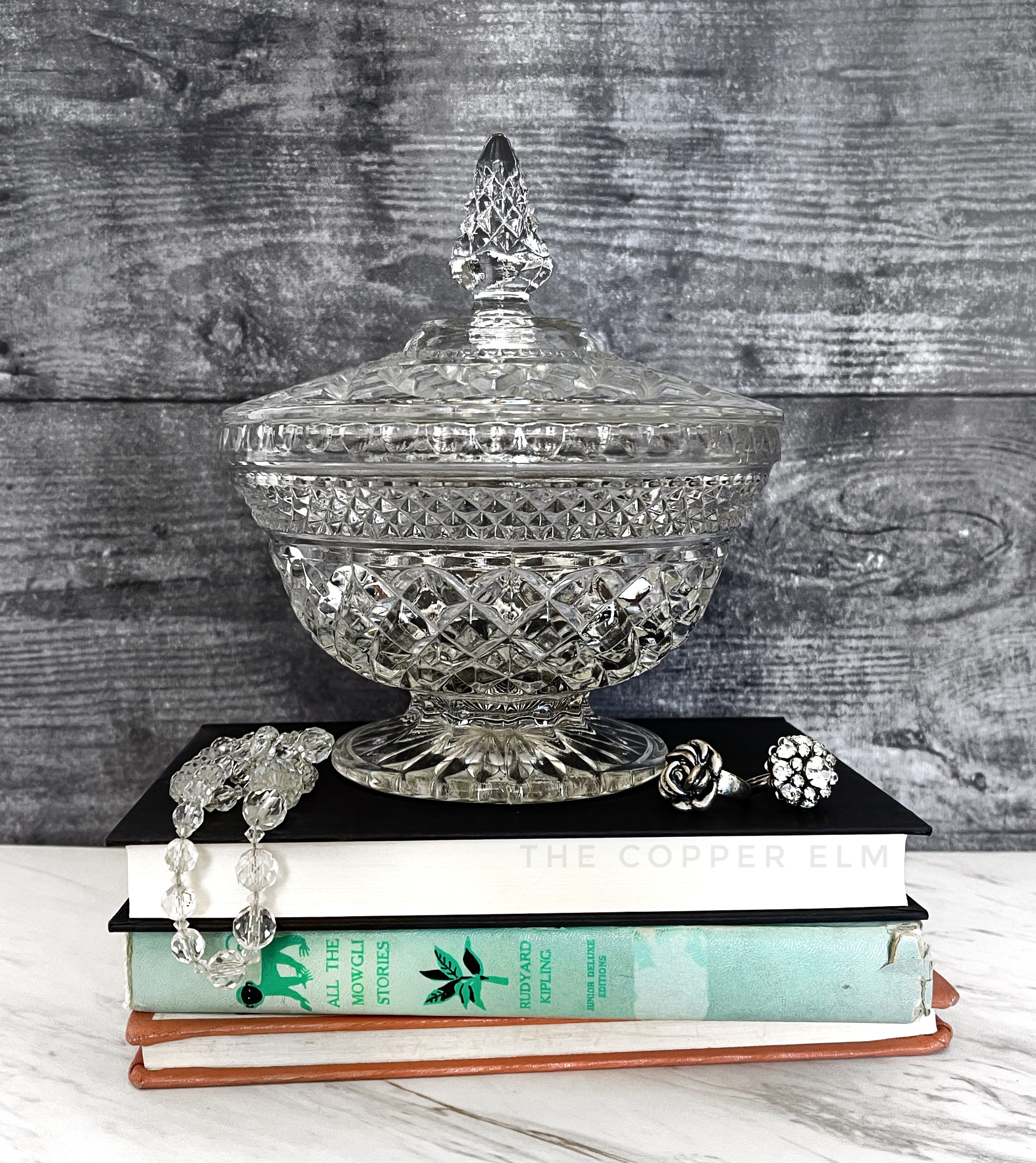 Anchor Hocking Candy Dish with Lid The Copper Elm