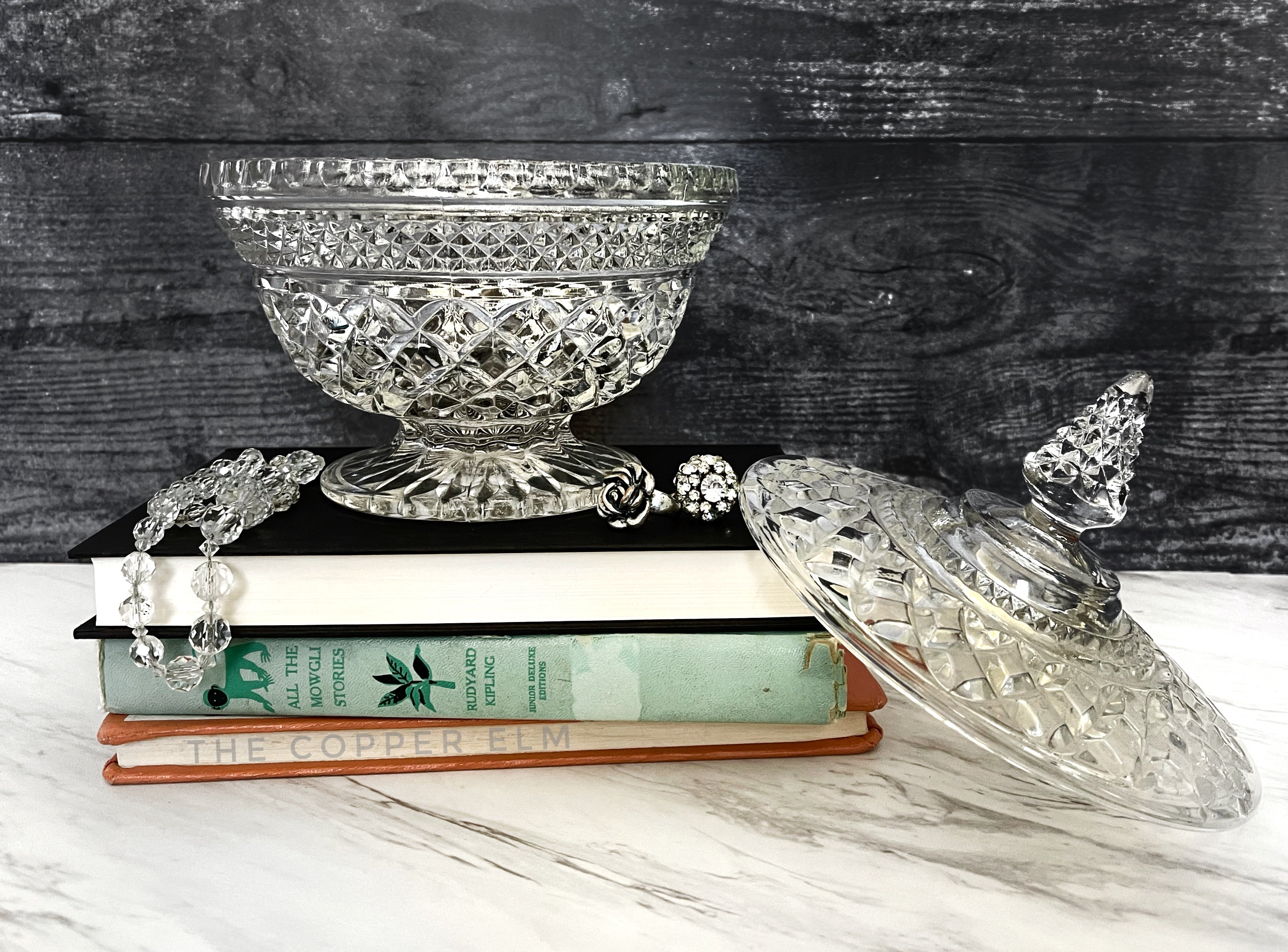 Anchor Hocking Candy Dish with Lid The Copper Elm